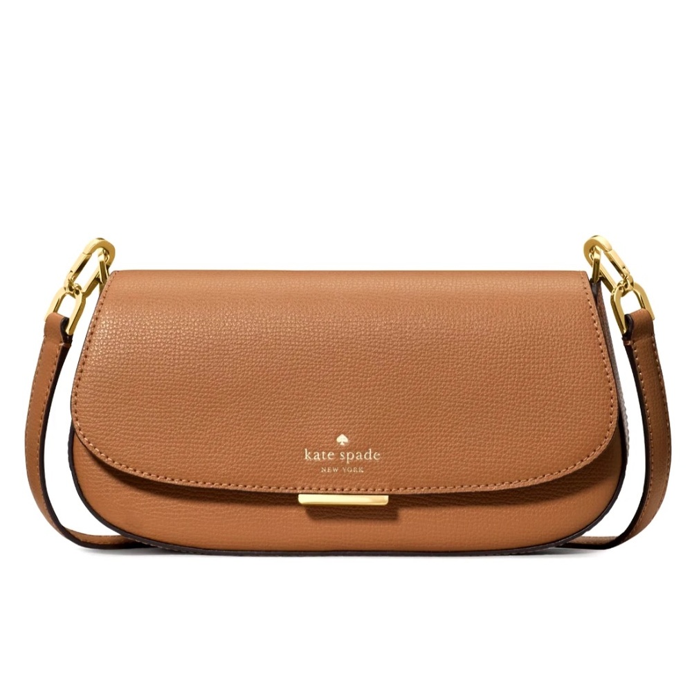 New Kate Spade Quinn Mini Crossbody Bag Refine Grain Leather Tuscan Brown
